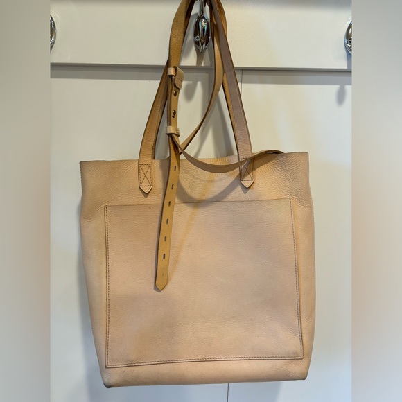 Well used Madewell medium transport tote in natural buff - Picture 6 of 12